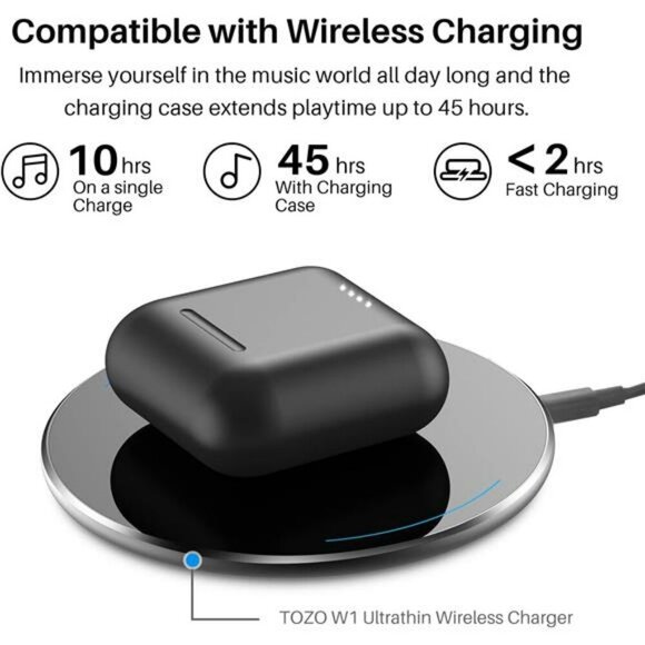 Wireless Bluetooth Earbuds 50H Playtime Waterproof Bass Mic Charging Case - Picture 2 of 7